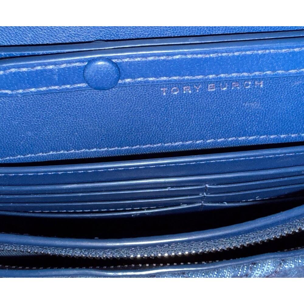 Tory Burch Fleming Denim Crossbody Bag - Picture 9 of 10